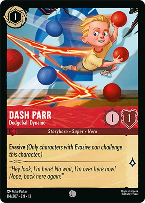 Dash Parr - Dodgeball Dynamo (114/207) [Attack of the Vine!] | Cards and Coasters CA