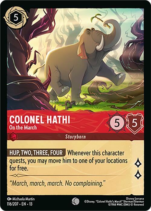 Colonel Hathi - On the March (116/207) [Attack of the Vine!] | Cards and Coasters CA