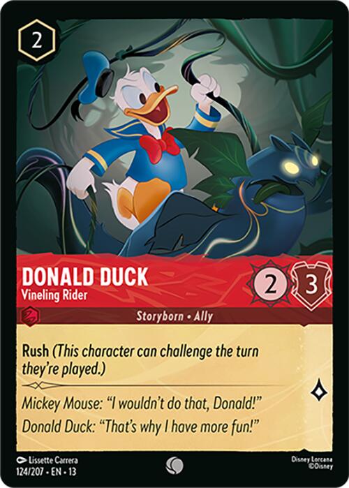 Donald Duck - Vineling Rider (124/207) [Attack of the Vine!] | Cards and Coasters CA