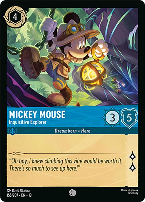 Mickey Mouse - Inquisitive Explorer (155/207) [Attack of the Vine!] | Cards and Coasters CA
