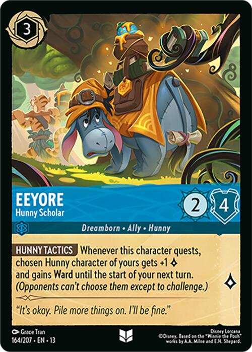 Eeyore - Hunny Scholar (164/207) [Attack of the Vine!] | Cards and Coasters CA