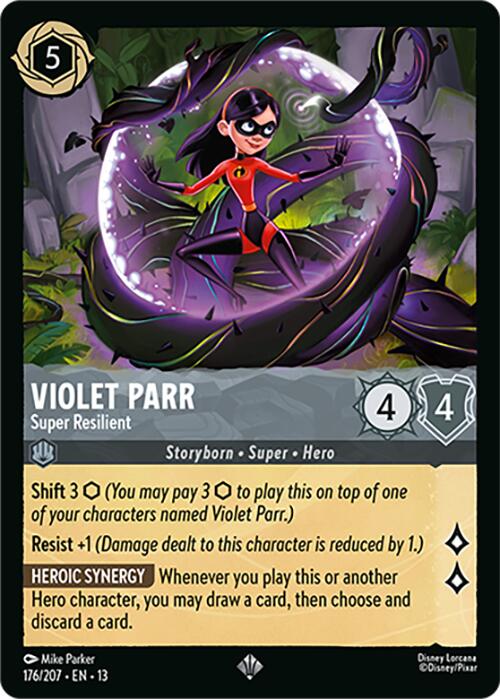 Violet Parr - Super Resilient (176/207) [Attack of the Vine!] | Cards and Coasters CA