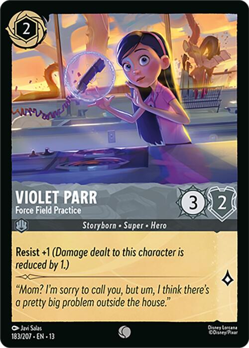 Violet Parr - Force Field Practice (183/207) [Attack of the Vine!] | Cards and Coasters CA
