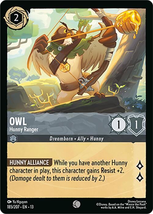 Owl - Hunny Ranger (185/207) [Attack of the Vine!] | Cards and Coasters CA