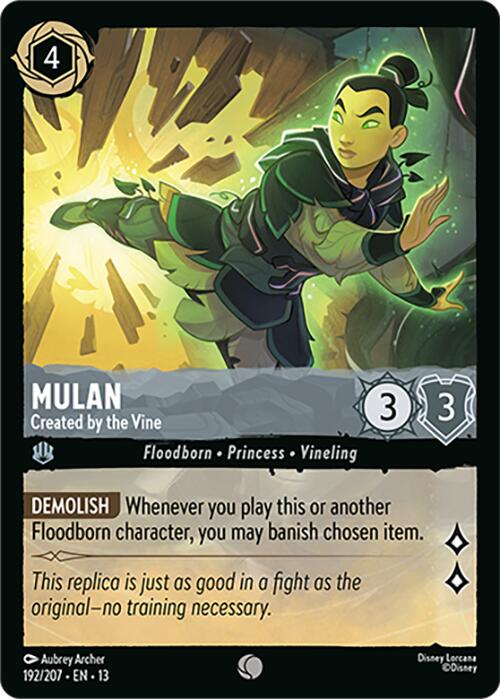 Mulan - Created by the Vine (192/207) [Attack of the Vine!] | Cards and Coasters CA