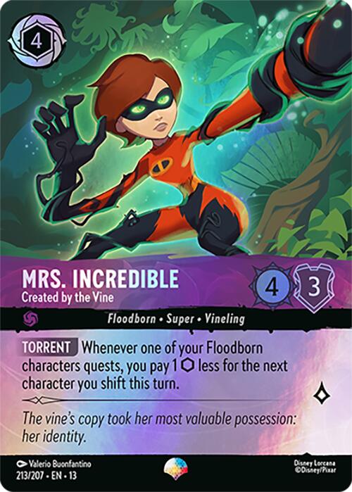 Mrs. Incredible - Created by the Vine (Epic) (213/204) [Attack of the Vine!] | Cards and Coasters CA