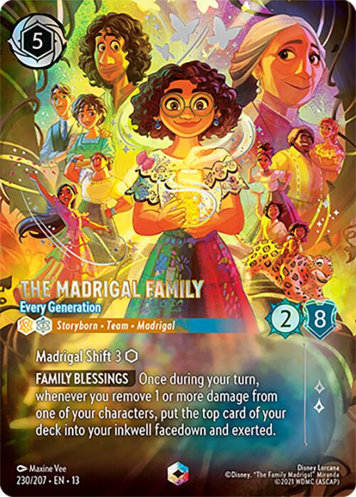 The Madrigal Family - Every Generation (Enchanted) (230/204) [Attack of the Vine!] | Cards and Coasters CA