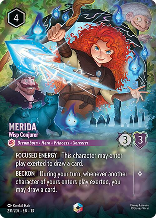 Merida - Wisp Conjurer (Enchanted) (231/204) [Attack of the Vine!] | Cards and Coasters CA