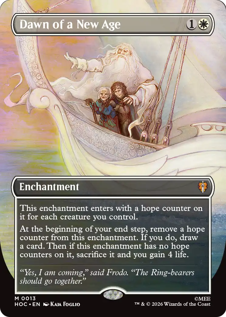 Dawn of a New Age (Borderless) [The Hobbit: Eternal-Legal] | Cards and Coasters CA
