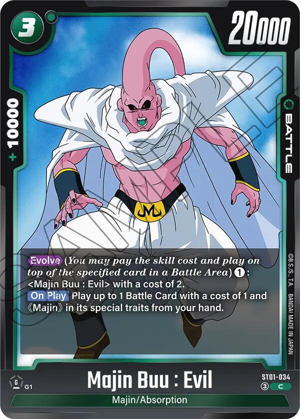 Majin Buu : Evil (ST01-034) [Story Booster 01] | Cards and Coasters CA