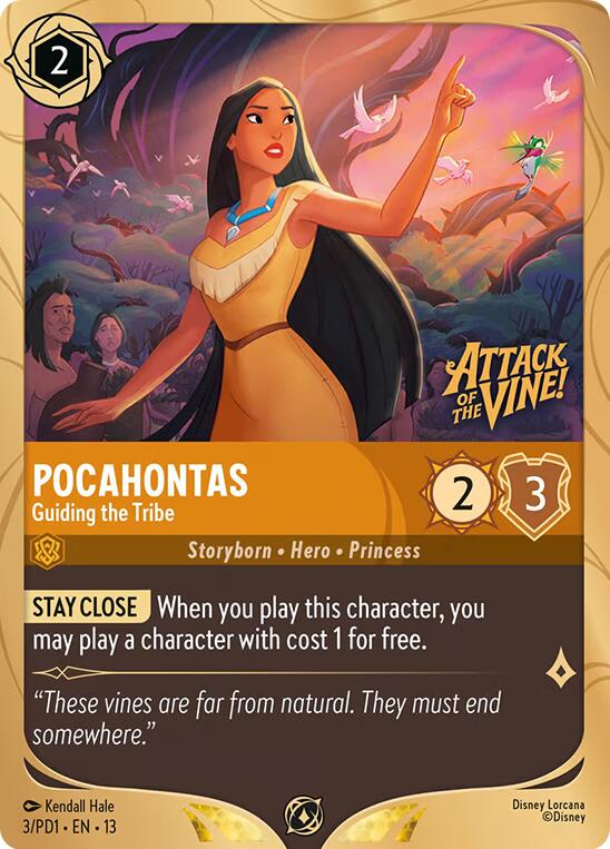 Pocahontas - Guiding the Tribe (3) [Promo Cards] | Cards and Coasters CA