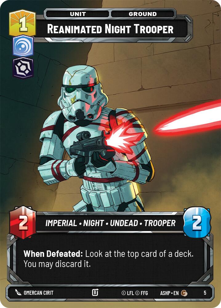 Reanimated Night Trooper (5) (5) [Ashes of the Empire Weekly Play Promos] | Cards and Coasters CA