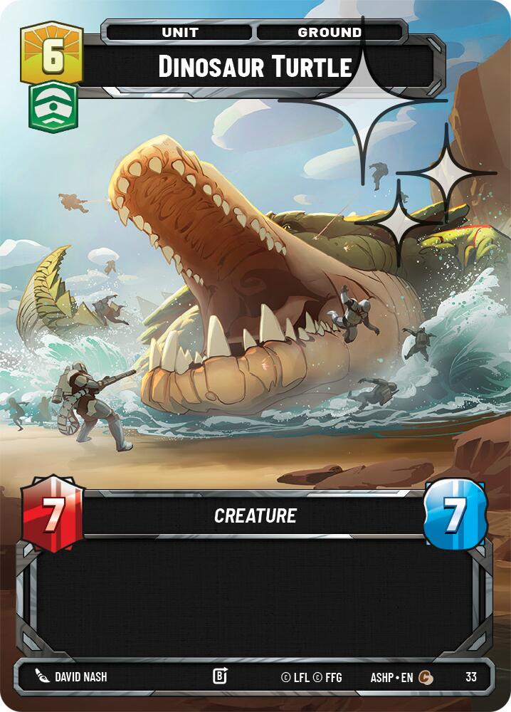 Dinosaur Turtle (33) (Foil) (33) [Ashes of the Empire Weekly Play Promos] | Cards and Coasters CA