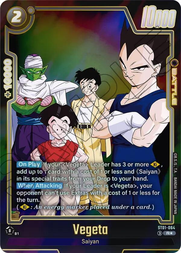 Vegeta (ST01-064) (Alternate Art) [Story Booster 01] | Cards and Coasters CA