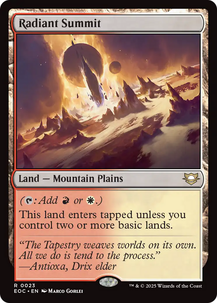 Radiant Summit [Edge of Eternities Commander] | Cards and Coasters CA