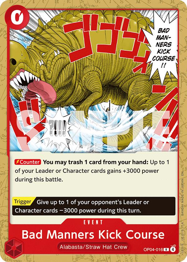 Bad Manners Kick Course [Starter Deck: RED Monkey.D.Luffy] | Cards and Coasters CA