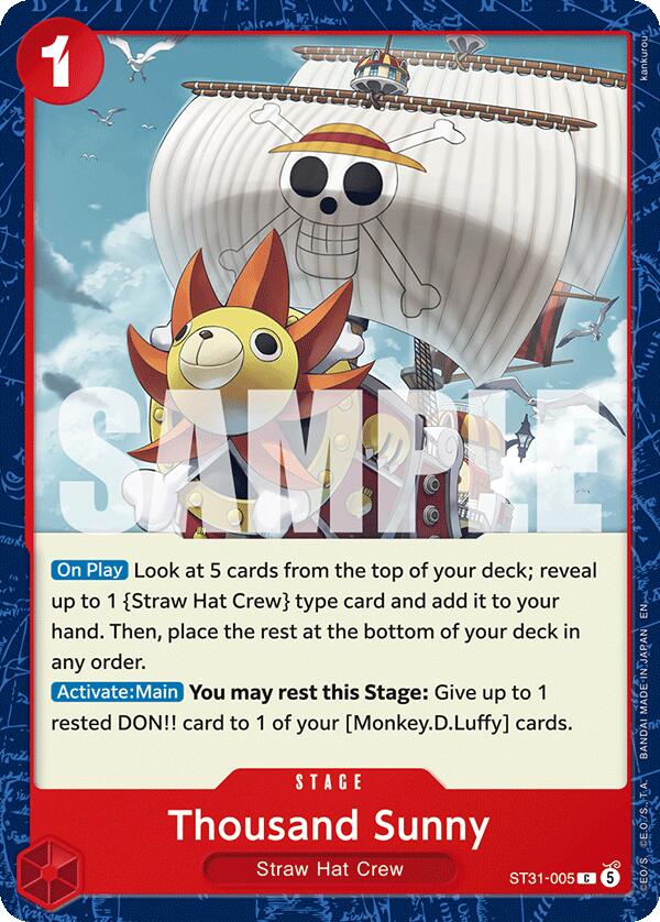 Thousand Sunny [Starter Deck: RED Monkey.D.Luffy] | Cards and Coasters CA