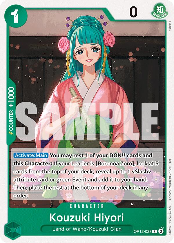 Kouzuki Hiyori [Starter Deck: GREEN Roronoa Zoro] | Cards and Coasters CA