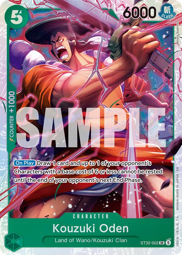 Kouzuki Oden [Starter Deck: GREEN Roronoa Zoro] | Cards and Coasters CA