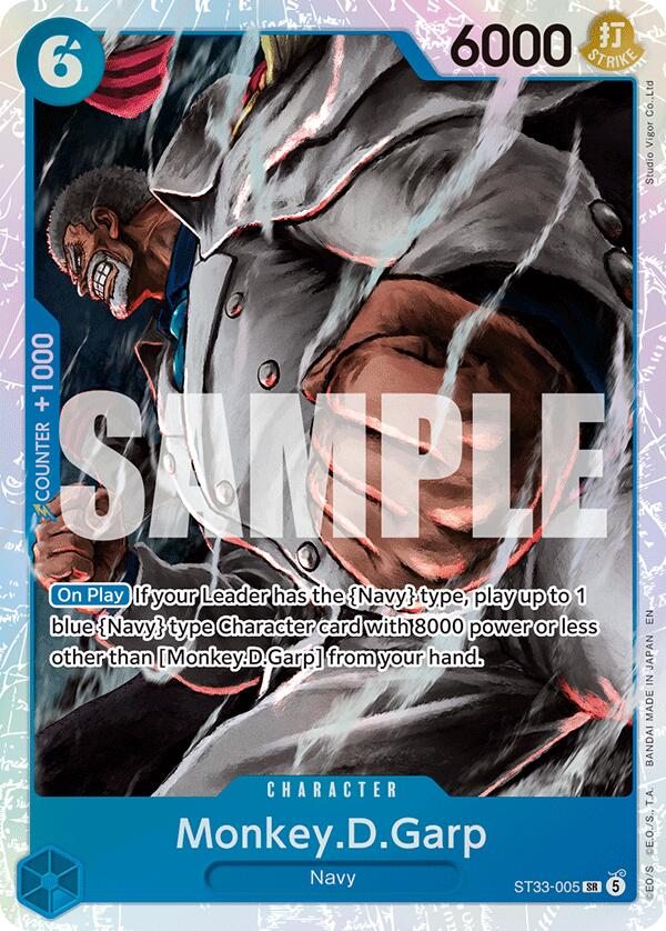 Monkey.D.Garp [Starter Deck: BLUE Kuzan] | Cards and Coasters CA