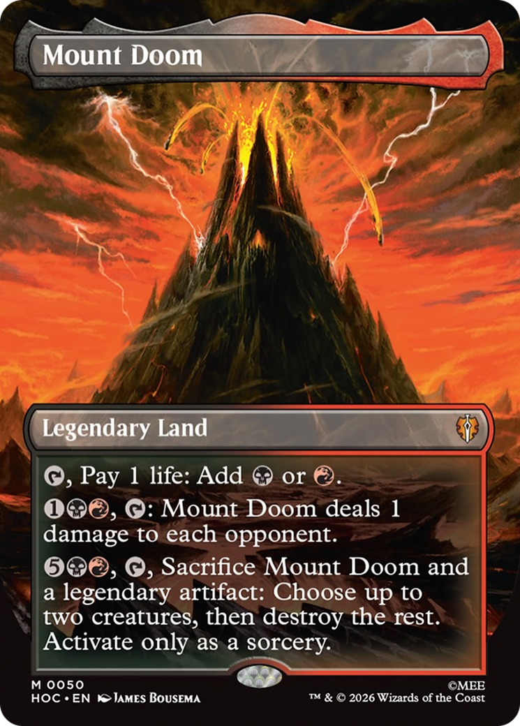 Mount Doom (Borderless) [The Hobbit: Eternal-Legal] | Cards and Coasters CA