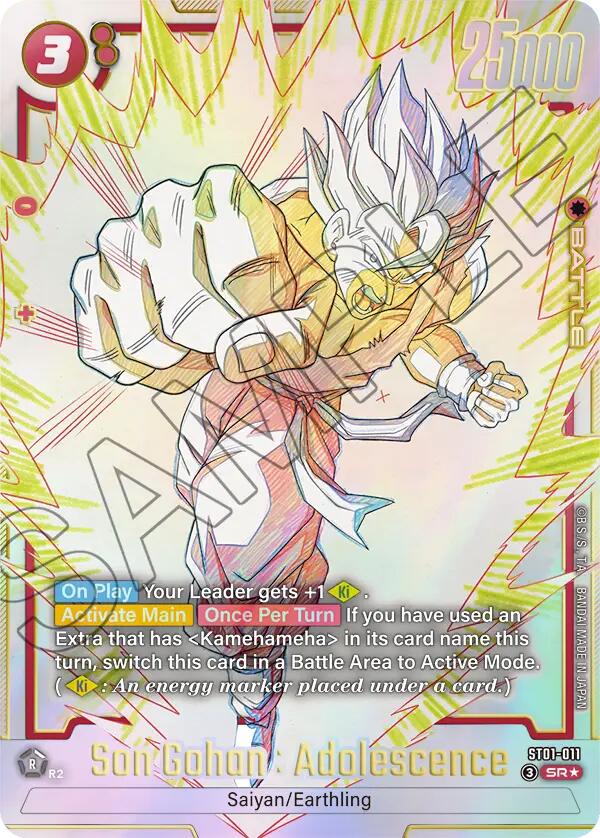 Son Gohan : Adolescence (ST01-011) (Alternate Art) [Story Booster 01] | Cards and Coasters CA