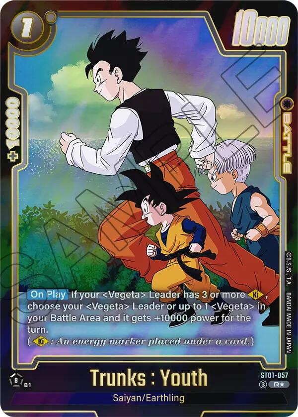 Trunks : Youth (ST01-057) (Alternate Art) [Story Booster 01] | Cards and Coasters CA