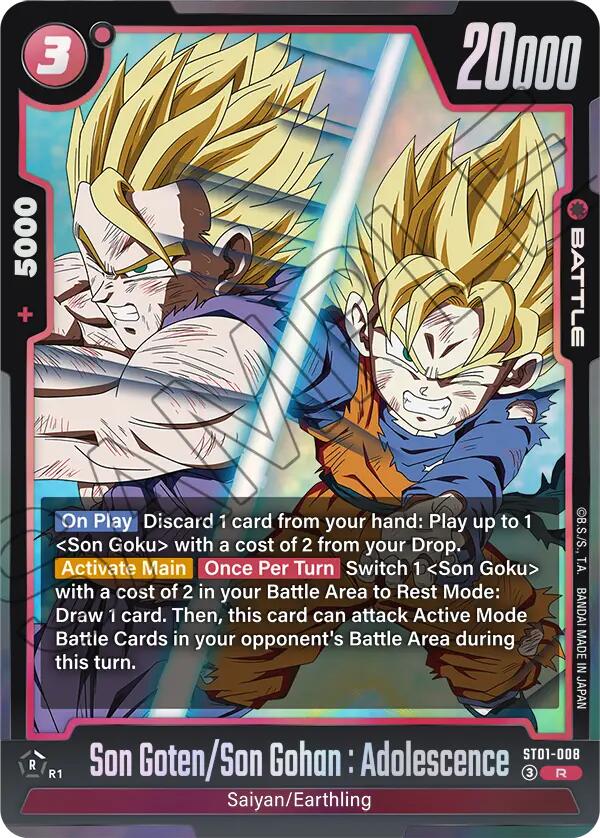Son Goten/Son Gohan : Adolescence [Story Booster 01] | Cards and Coasters CA