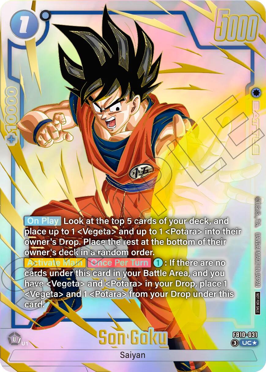 Son Goku (FB10-031) (Limited Pack 26-27 WAVE2) [Fusion World Tournament Cards] | Cards and Coasters CA