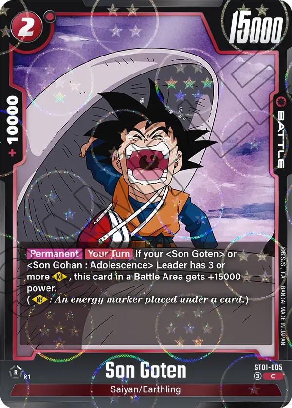 Son Goten (ST01-005) (Dragon Ball Pattern) [Story Booster 01] | Cards and Coasters CA