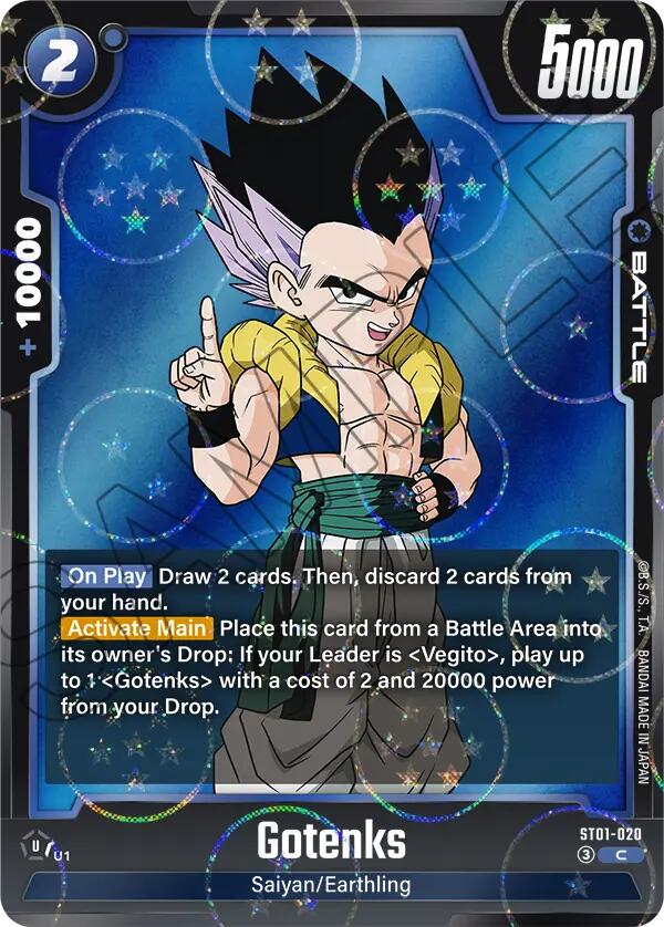 Gotenks (ST01-020) (Dragon Ball Pattern) [Story Booster 01] | Cards and Coasters CA