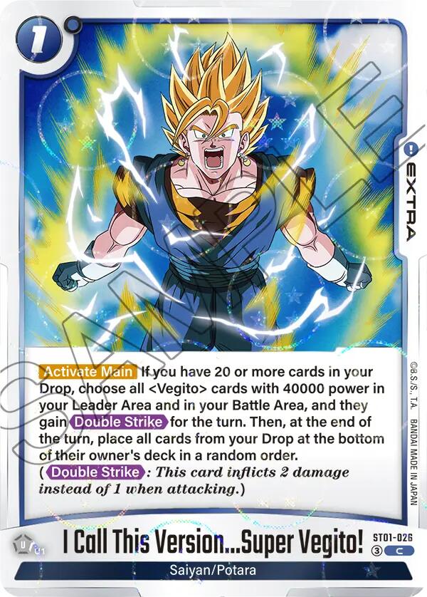 I Call This Version...Super Vegito! (Dragon Ball Pattern) [Story Booster 01] | Cards and Coasters CA