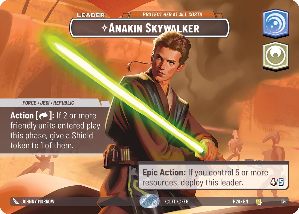 Anakin Skywalker - Protect Her At All Costs (134) (Prize Wall) (134) [Galactic Championship 2026] | Cards and Coasters CA
