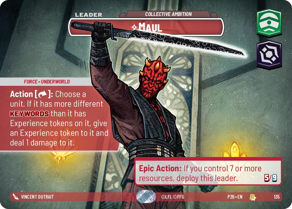 Maul - Collective Ambition (135) (Prize Wall) (135) [Galactic Championship 2026] | Cards and Coasters CA