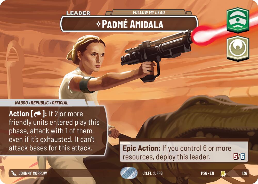 Padme Amidala - Follow My Lead (136) (Prize Wall) (136) [Galactic Championship 2026] | Cards and Coasters CA