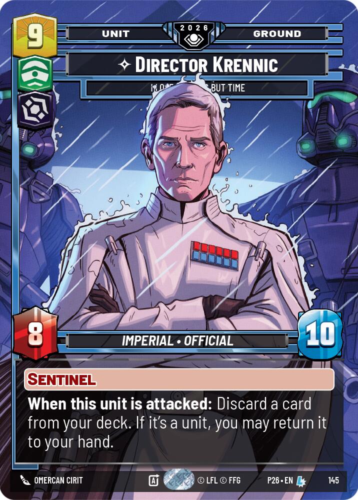 Director Krennic - I Lose Nothing But Time (145) (Prize Wall) (145) [Galactic Championship 2026] | Cards and Coasters CA