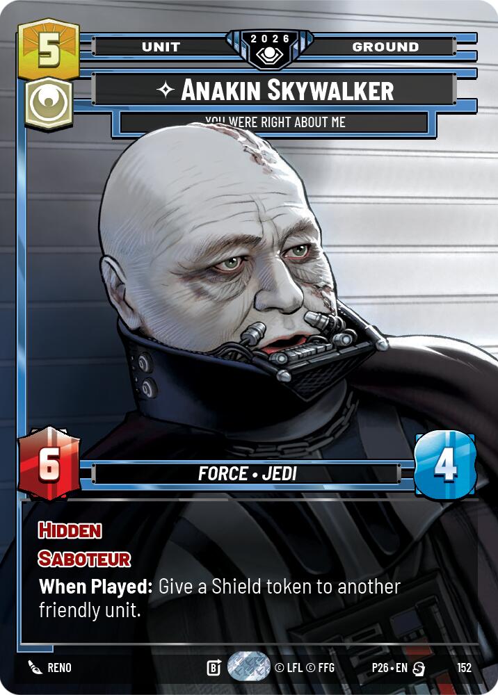 Anakin Skywalker - You Were Right About Me (152) (Prize Wall) (152) [Galactic Championship 2026] | Cards and Coasters CA