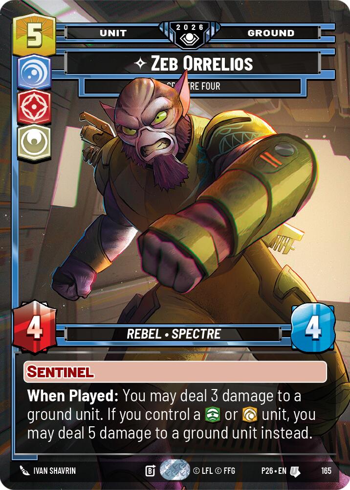 Zeb Orellios - Spectre Four (165) (165) [Galactic Championship 2026] | Cards and Coasters CA