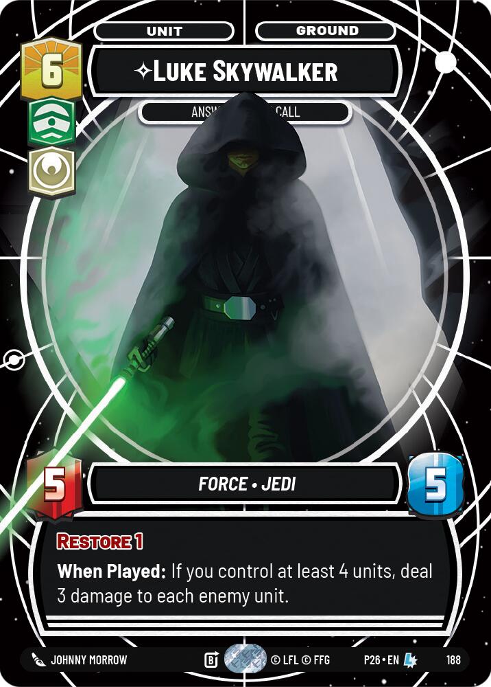 Luke Skywalker - Answering the Call (188) (188) [Galactic Championship 2026] | Cards and Coasters CA