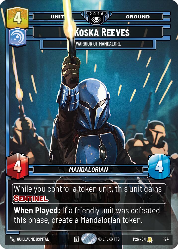 Koska Reeves - Warrior of Mandalore (194) (194) [Galactic Championship 2026] | Cards and Coasters CA