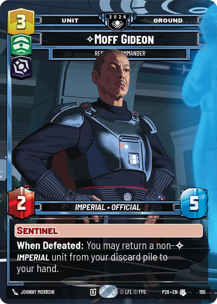 Moff Gideon - Remnant Commander (195) (Top 64) (195) [Galactic Championship 2026] | Cards and Coasters CA