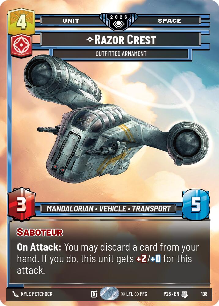 Razor Crest - Outfitted Armament (198) (198) [Galactic Championship 2026] | Cards and Coasters CA