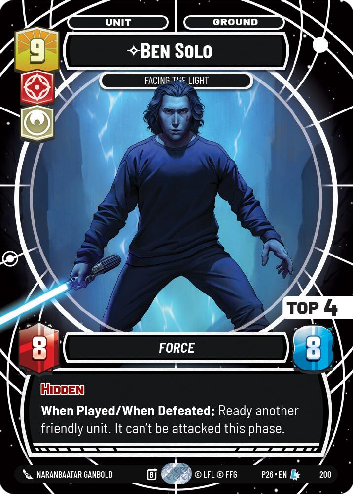 Ben Solo - Facing the Light (200) (200) [Galactic Championship 2026] | Cards and Coasters CA