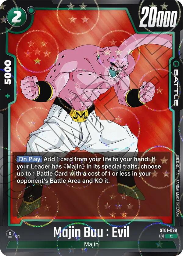 Majin Buu : Evil (ST01-029) (Dragon Ball Pattern) [Story Booster 01] | Cards and Coasters CA