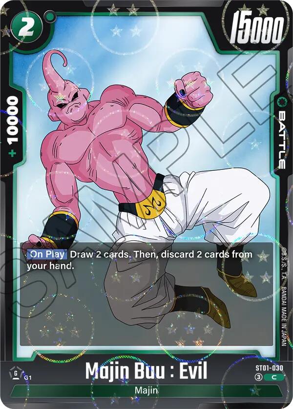 Majin Buu : Evil (ST01-030) (Dragon Ball Pattern) [Story Booster 01] | Cards and Coasters CA