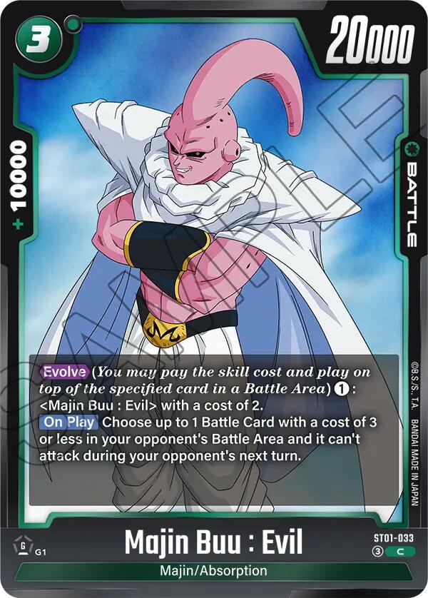 Majin Buu : Evil (ST01-033) [Story Booster 01] | Cards and Coasters CA