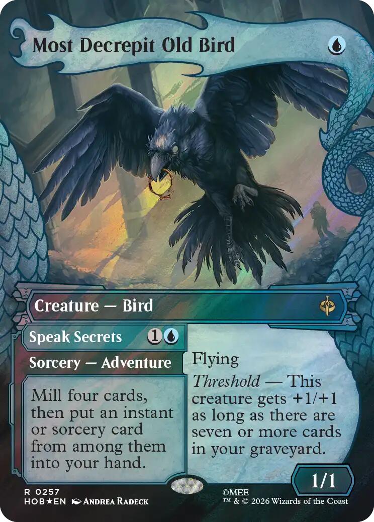 Most Decrepit Old Bird (Showcase) (Surge Foil) [The Hobbit] | Cards and Coasters CA