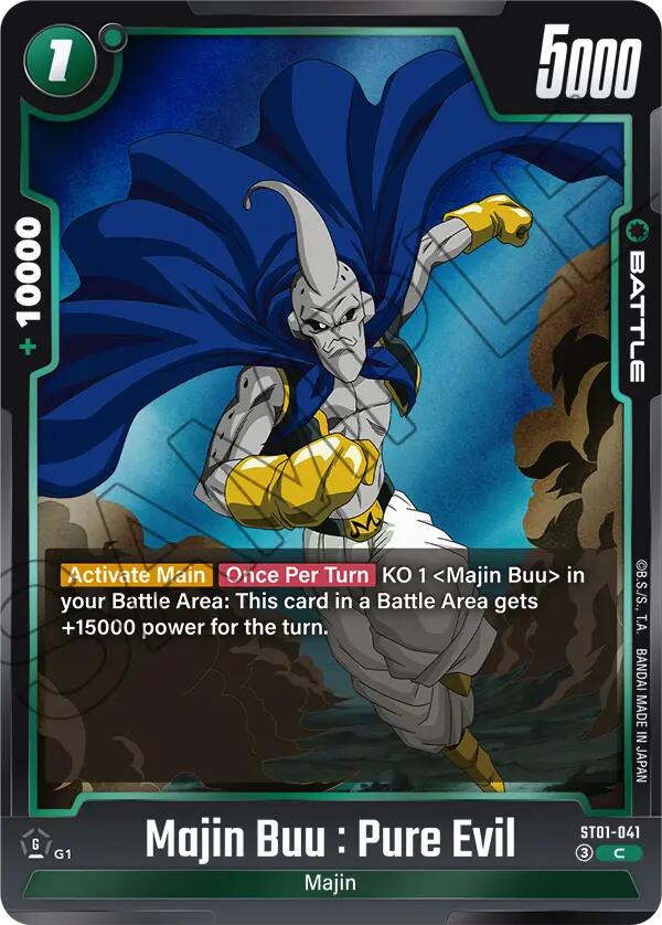 Majin Buu : Pure Evil (ST01-041) [Story Booster 01] | Cards and Coasters CA