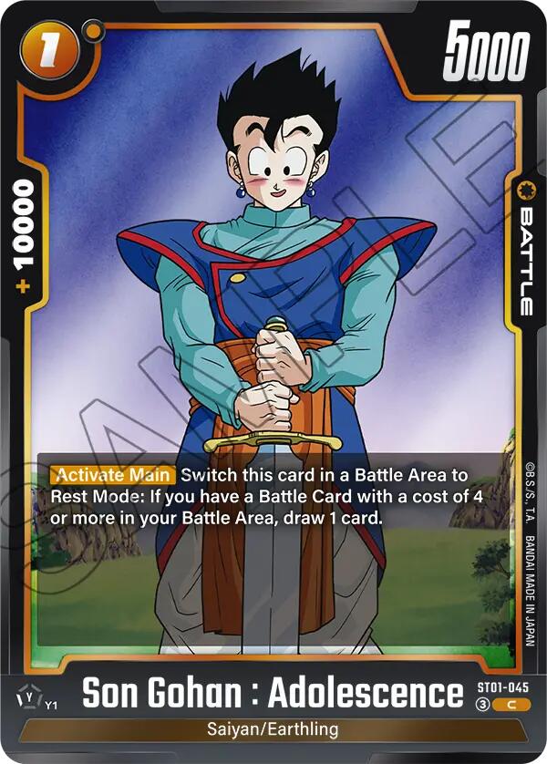 Son Gohan : Adolescence (ST01-045) [Story Booster 01] | Cards and Coasters CA