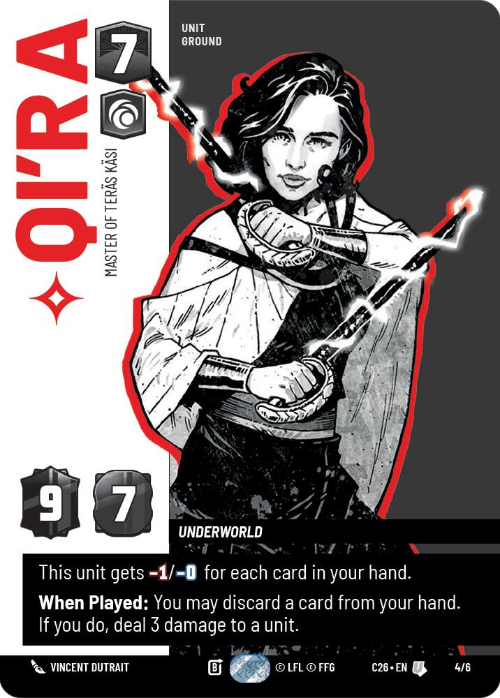Qi'ra - Master of Teras Kasi (4/6) (4/6) [2026 Convention Exclusive] | Cards and Coasters CA